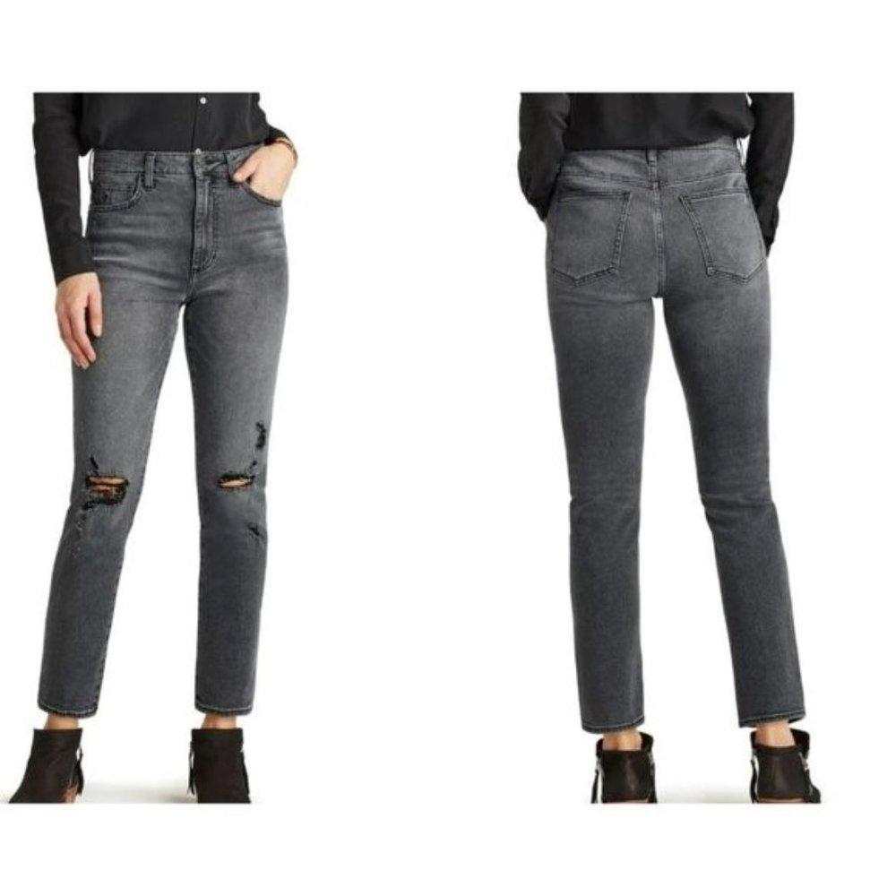 NWT Sam Edelman The Stiletto High Rise Straight Xtna Black Jeans Size 8/29